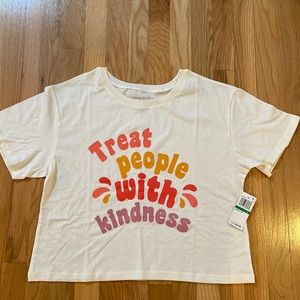 NWT Love Tribe Sz. Large Cropped Boxy Tee